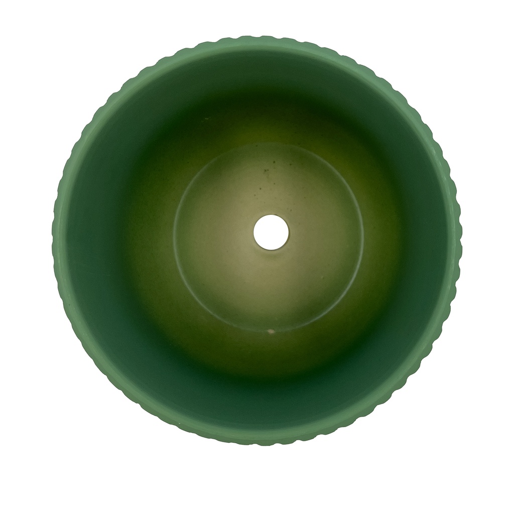 Macetero ranurado menta 14cm