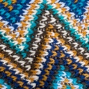 Manta Zigzag azul 127x125cm