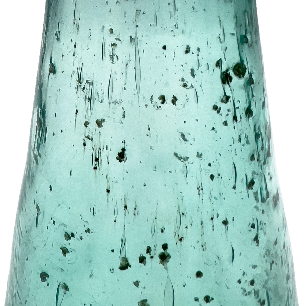 Florero vidrio celeste 30cm