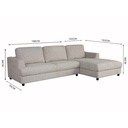 Sofá seccional derecho Saona beige