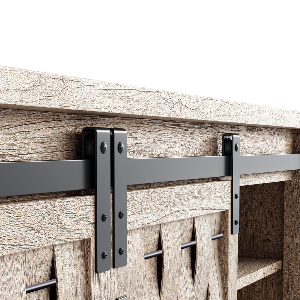 Mesa centro 2 puertas Vinh gris