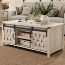 Mesa centro 2 puertas Vinh gris