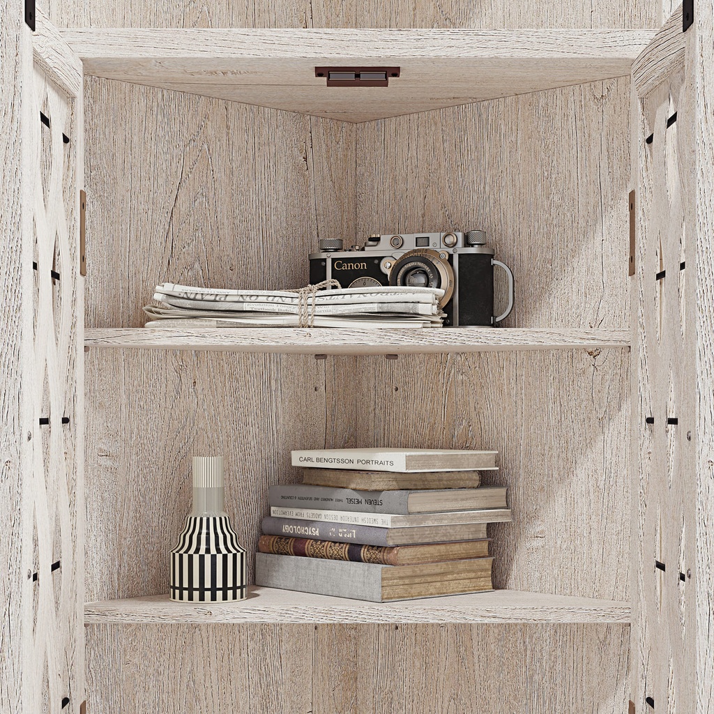 Estante esquinero Vinh gris