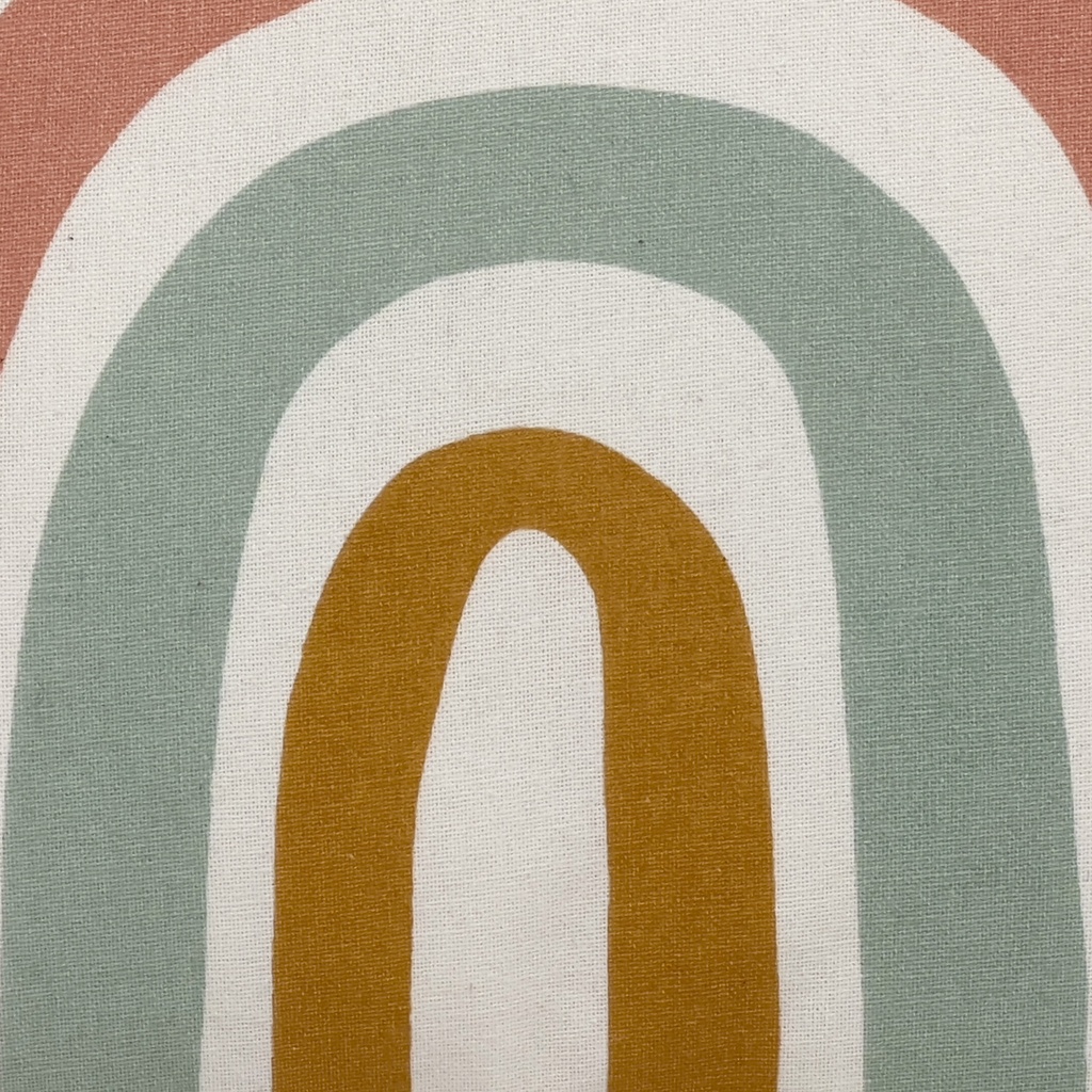 Cojín arcoiris pompones 45x45cm