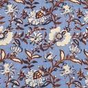 Individual flower print azul 33x45cm