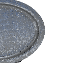 Bandeja ovalada plateada 23,5x15x1cm