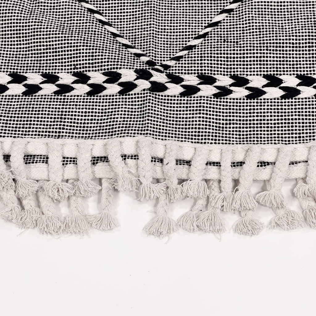 Alfombra Boho rombos BN 160x230cm