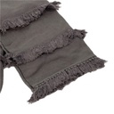 Manta algodón gris con flecos 130x170cm