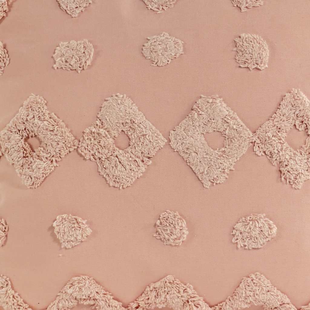 Cojín algodón textura rosa 30x50cm