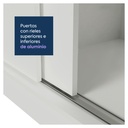 Closet Lyon 3 puertas 2 cajones blanco