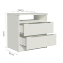 Velador Varese 2 cajones blanco