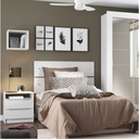 Velador Varese 2 cajones blanco