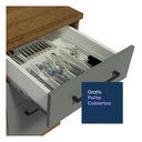 Base cocina Agata gris 3 cajones 40cm