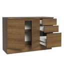 Base cocina Stella café 2 puertas 3 cajones 120cm