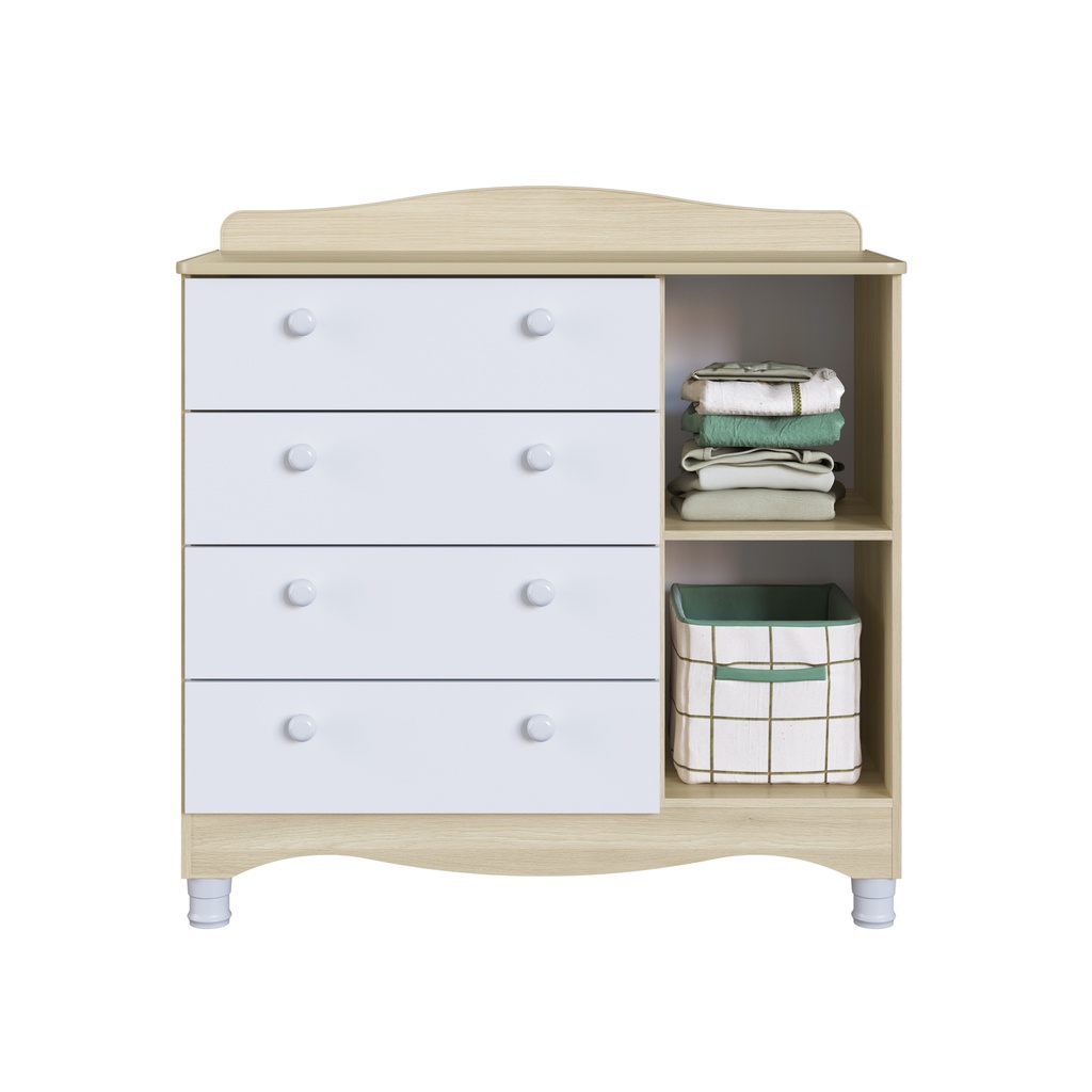 Cómoda Encanto 4 cajones 1 puerta