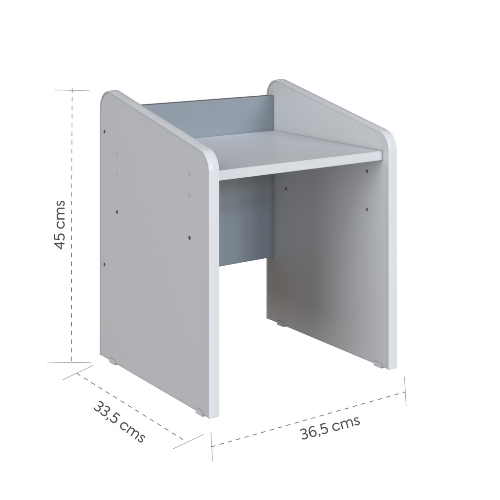 Escritorio infantil con Silla Le Petit blanco-azul