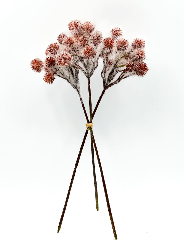 Ramo Pompones Artificial Café 31cm