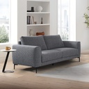 Sofá 3 cuerpos Smile gris oscuro