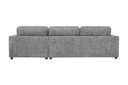 Sofá seccional derecho Saona gris