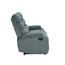 Sofá reclinable 2 cuerpos Logan gris oscuro