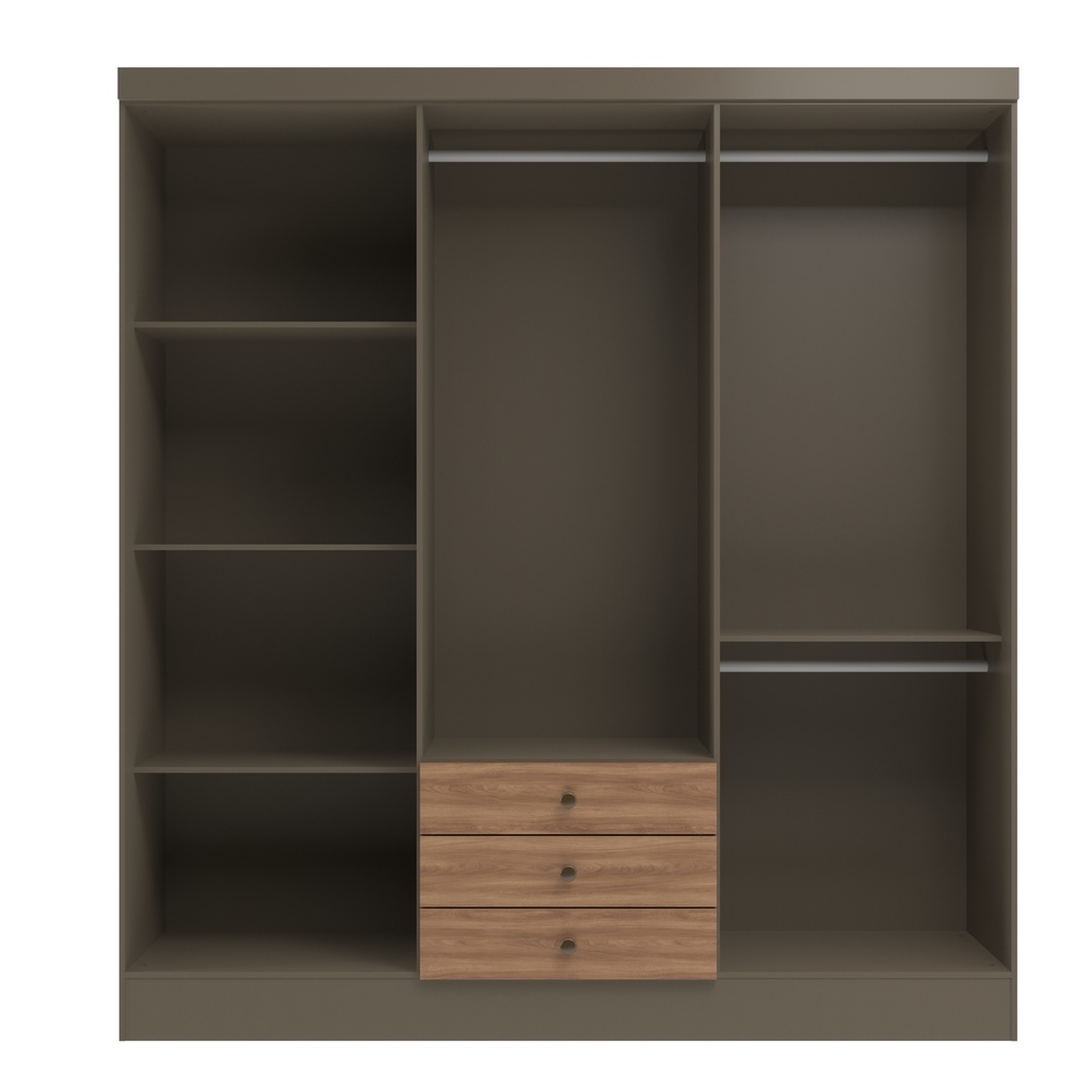 Closet 6 puertas Madrid Damasco/Nogal