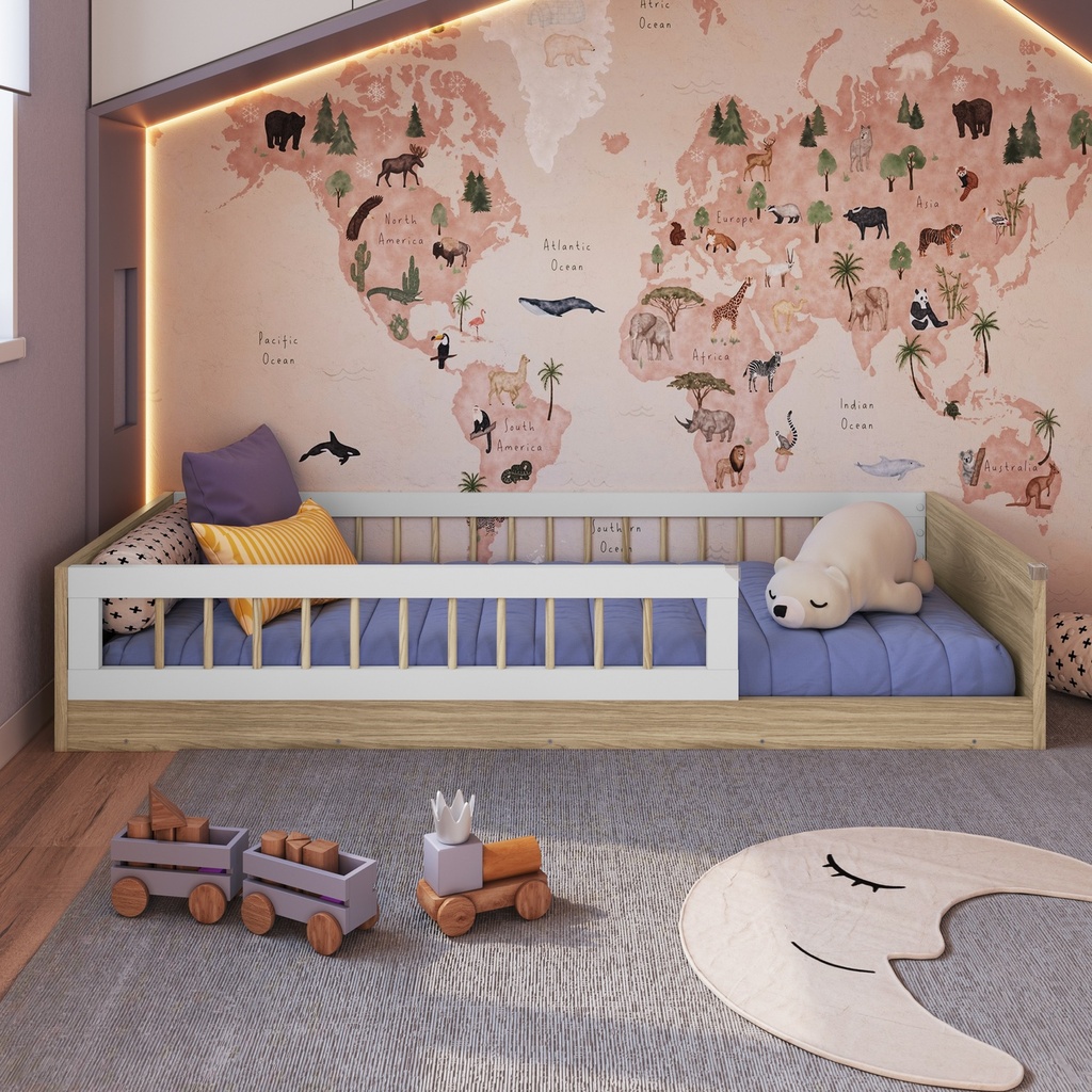 Cama Montessori Affeto c/colchón Supreme D23 1 plaza