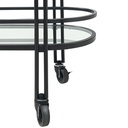 Carro bar 2 niveles 74cm negro 