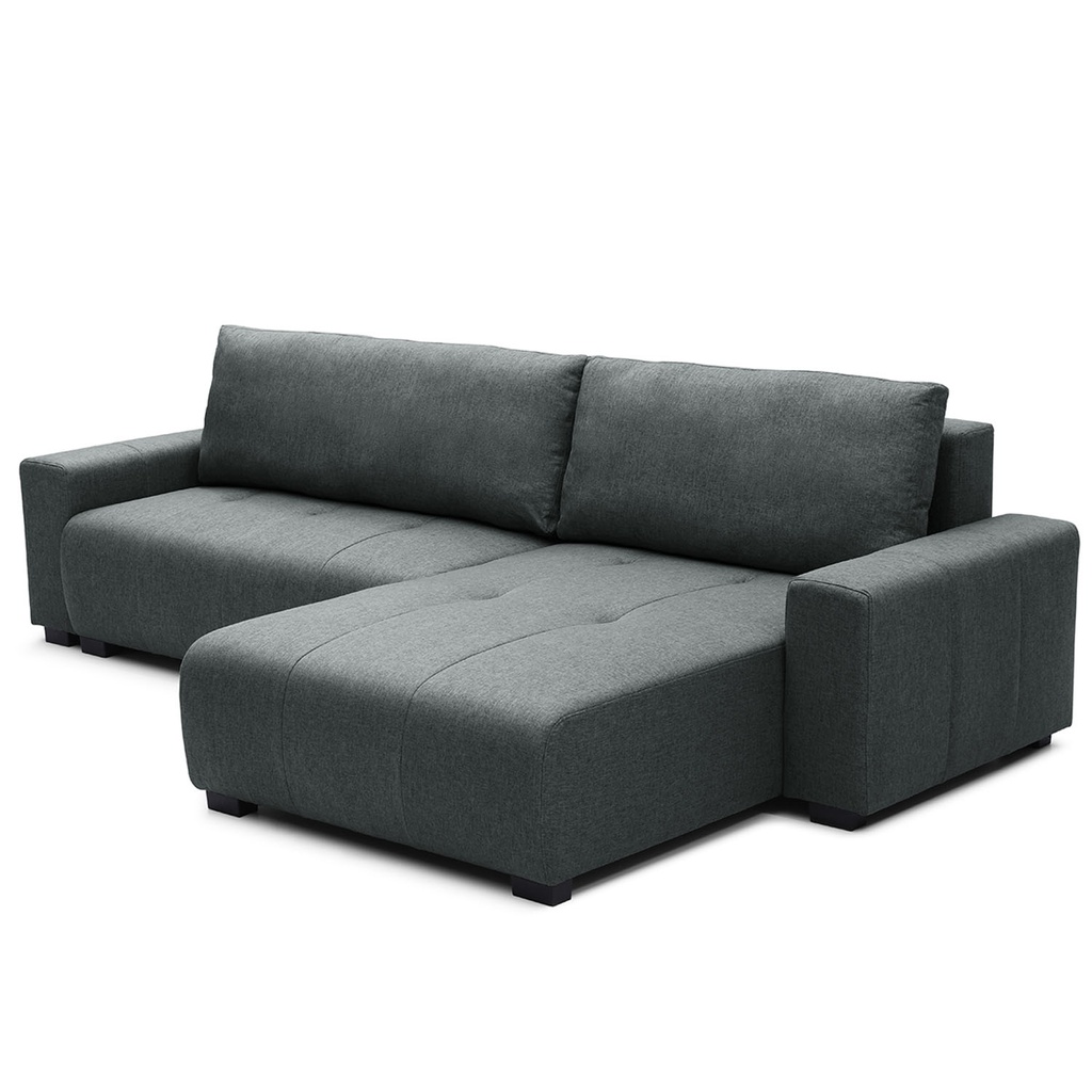 Sofa cama reversible seccional Essen gris oscuro