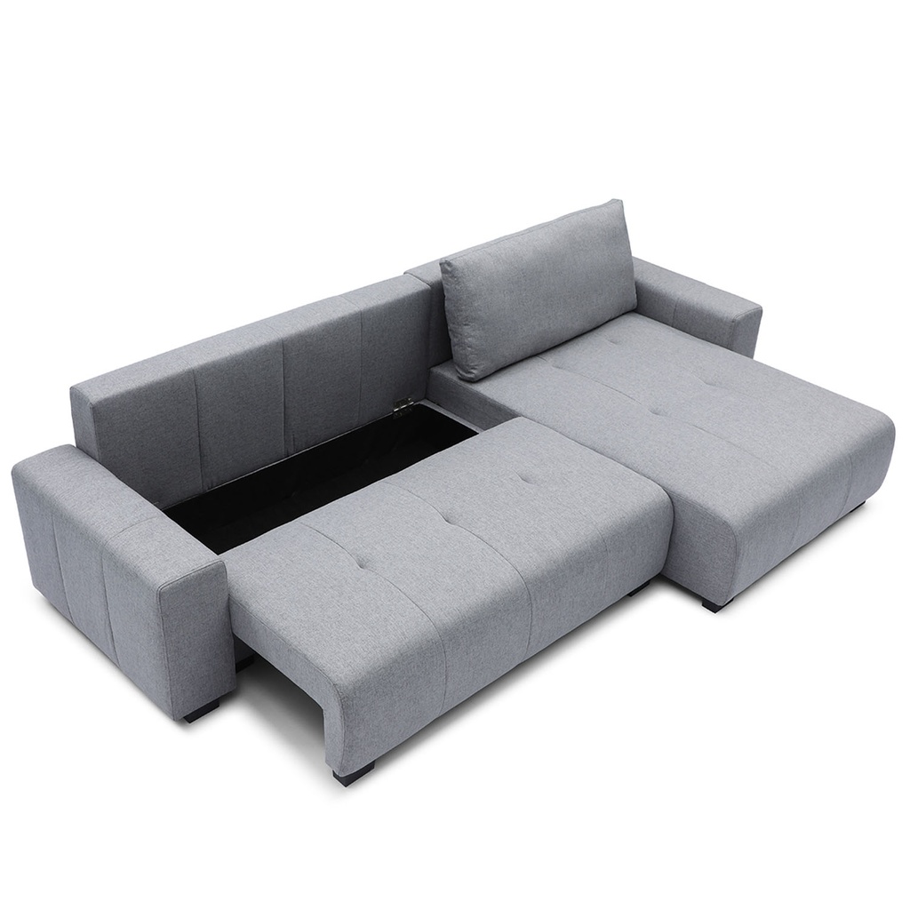 Sofa cama reversible seccional Essen gris claro