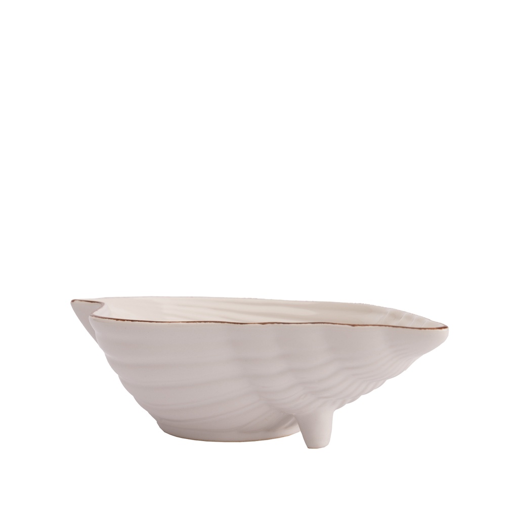 Pocillo Cerámica Caracola Blanco 21cm