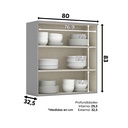 Aéreo cocina Americana gris 80cm