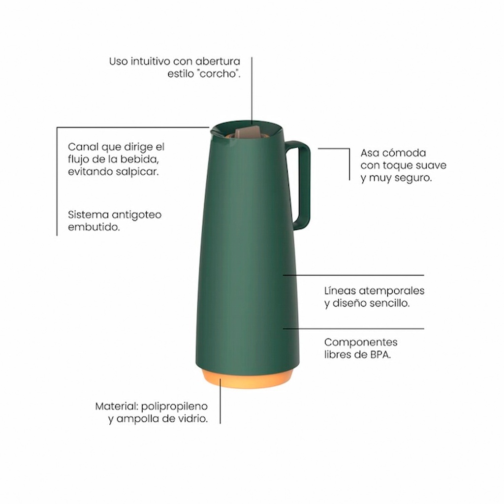 Termo 1lt verde 61636/107