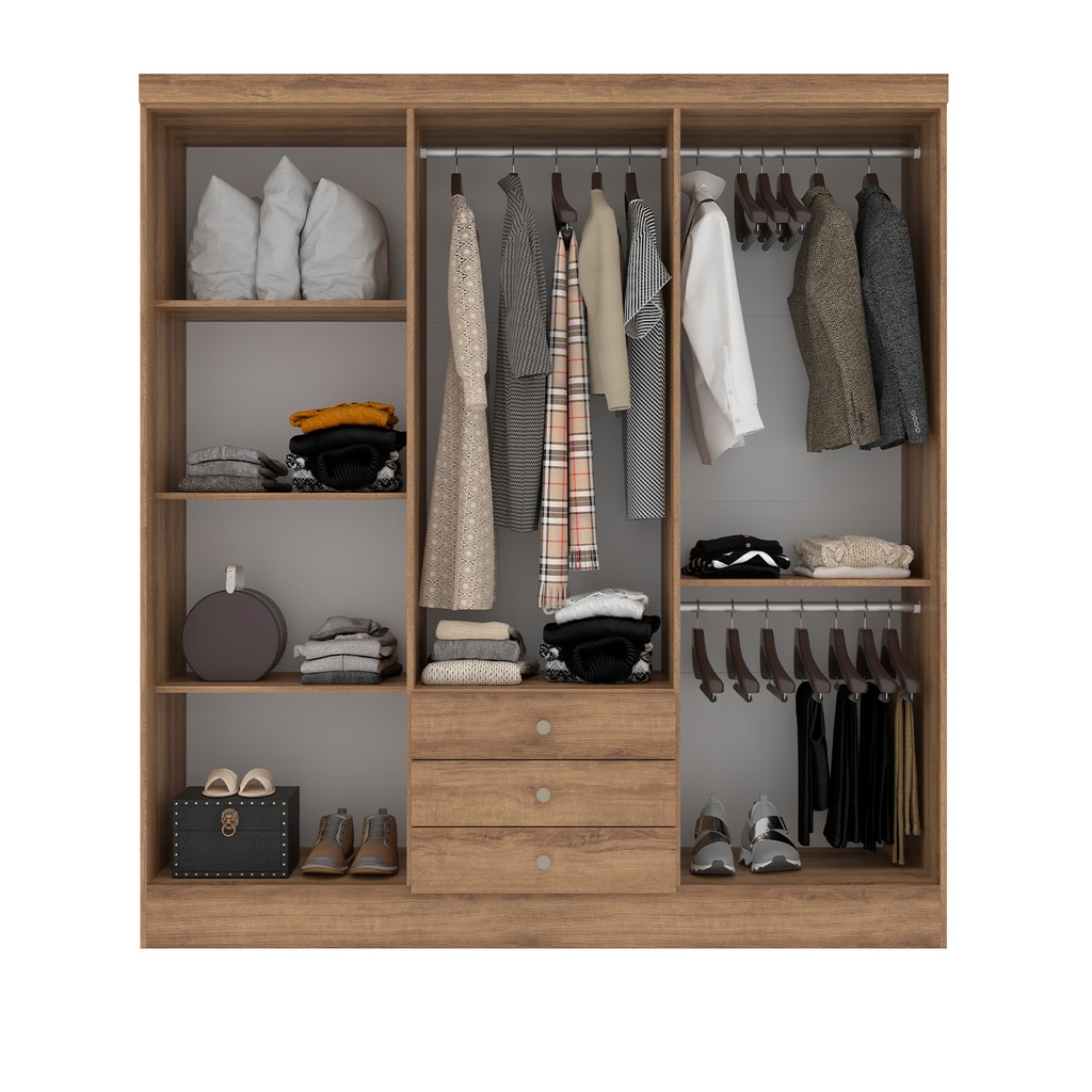 Closet Madrid Amendoa 6 puertas