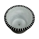 Macetero cemento líneas negro 15cm