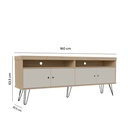 Rack TV Liberty café-blanco