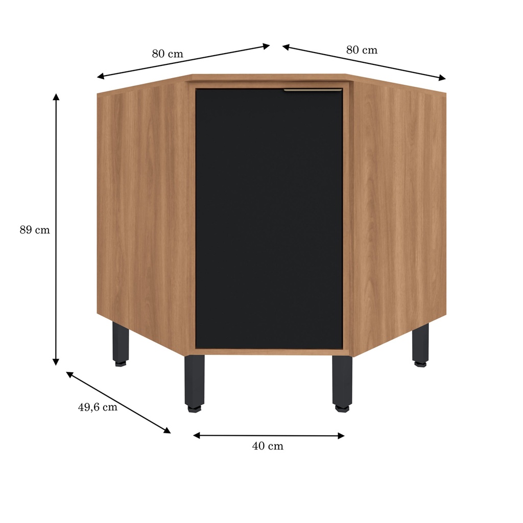 Base esquinero cocina Thalita 80cm