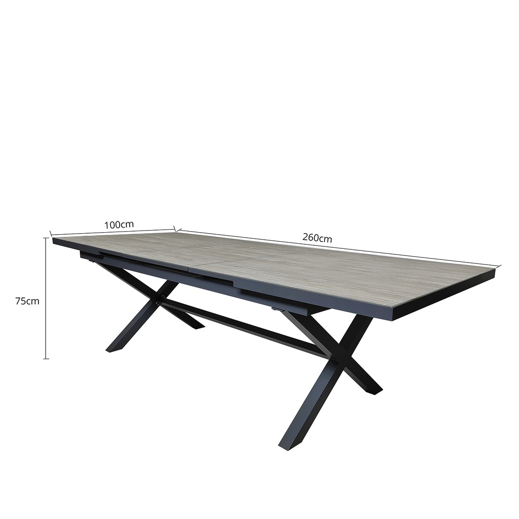 Mesa Terraza extensible Lucca 200/260cm