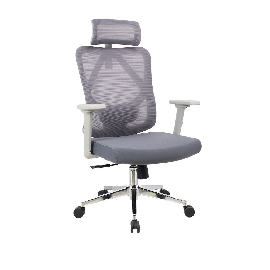 Silla oficina Acotango cromada gris