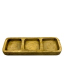 Plato triple madera tostado 29,5x10x3,5cm  