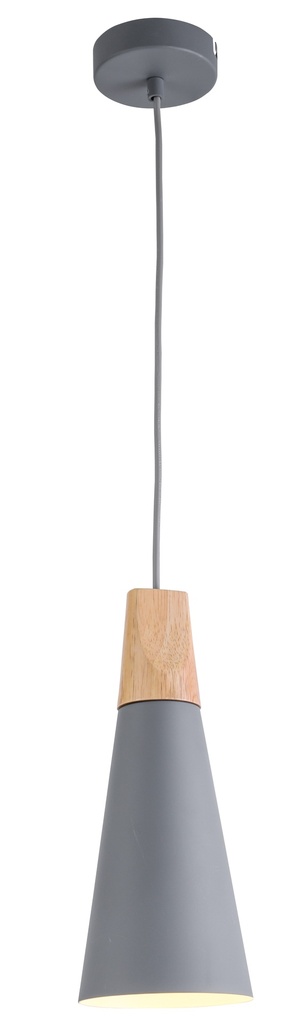 Lámpara colgante cono gris S