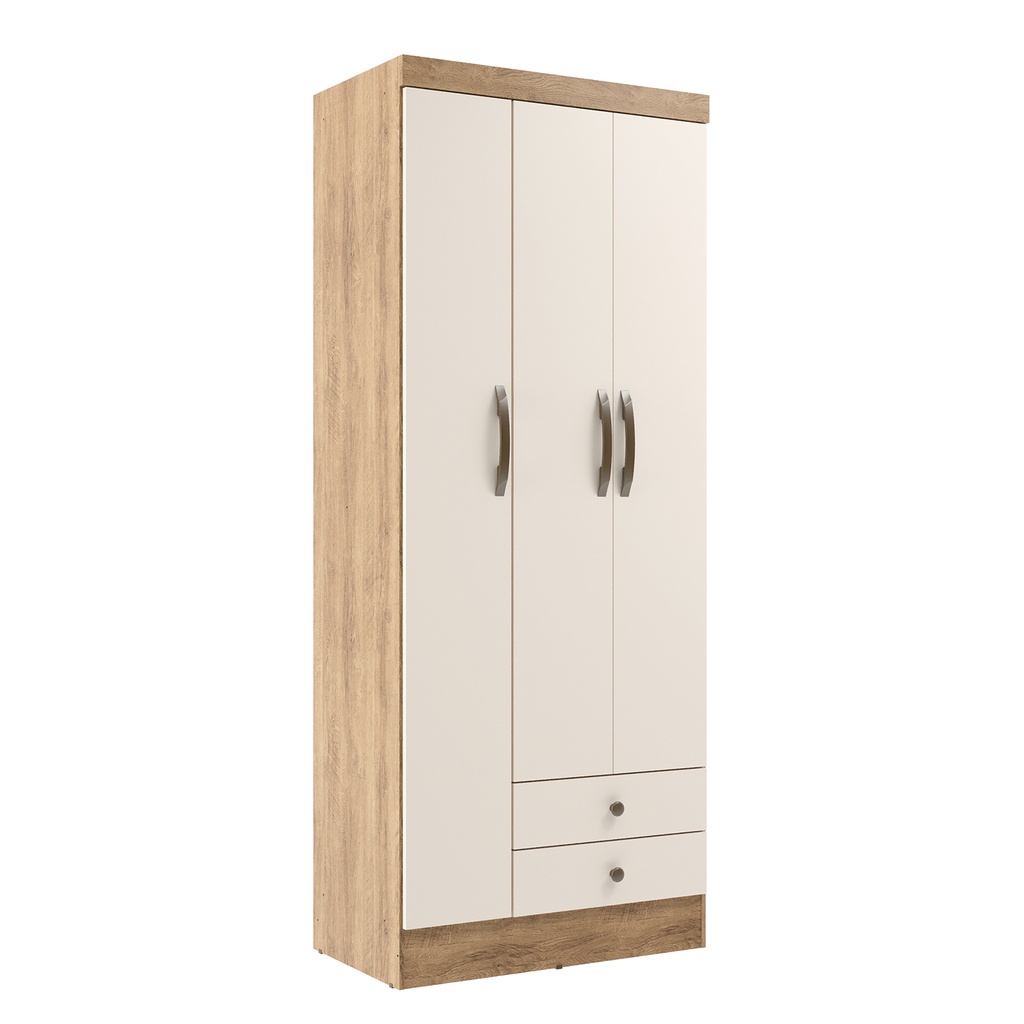 Closet 3 puertas Moscú Nogueira/Off white