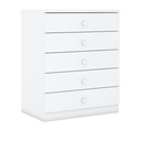 Cómoda Menta blanco 5 cajones