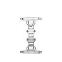 Portavelas vidrio transparente 18cm