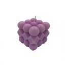Vela cubo rubik 6cm morado