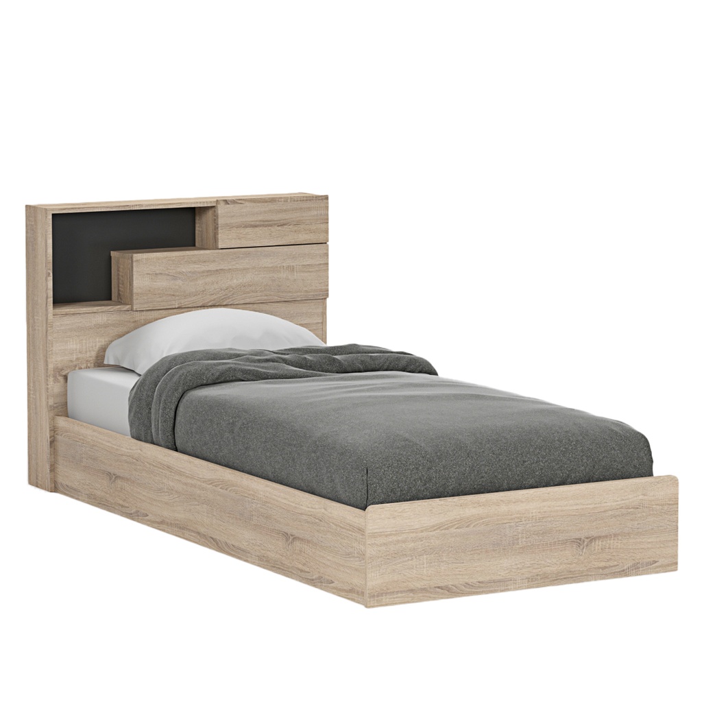 Cama 1 plaza Boegel café claro 190x91cm