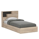 Cama 1 plaza Boegel café claro 190x91cm