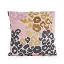 Cojín 45x45cm print bordado dorado rosado