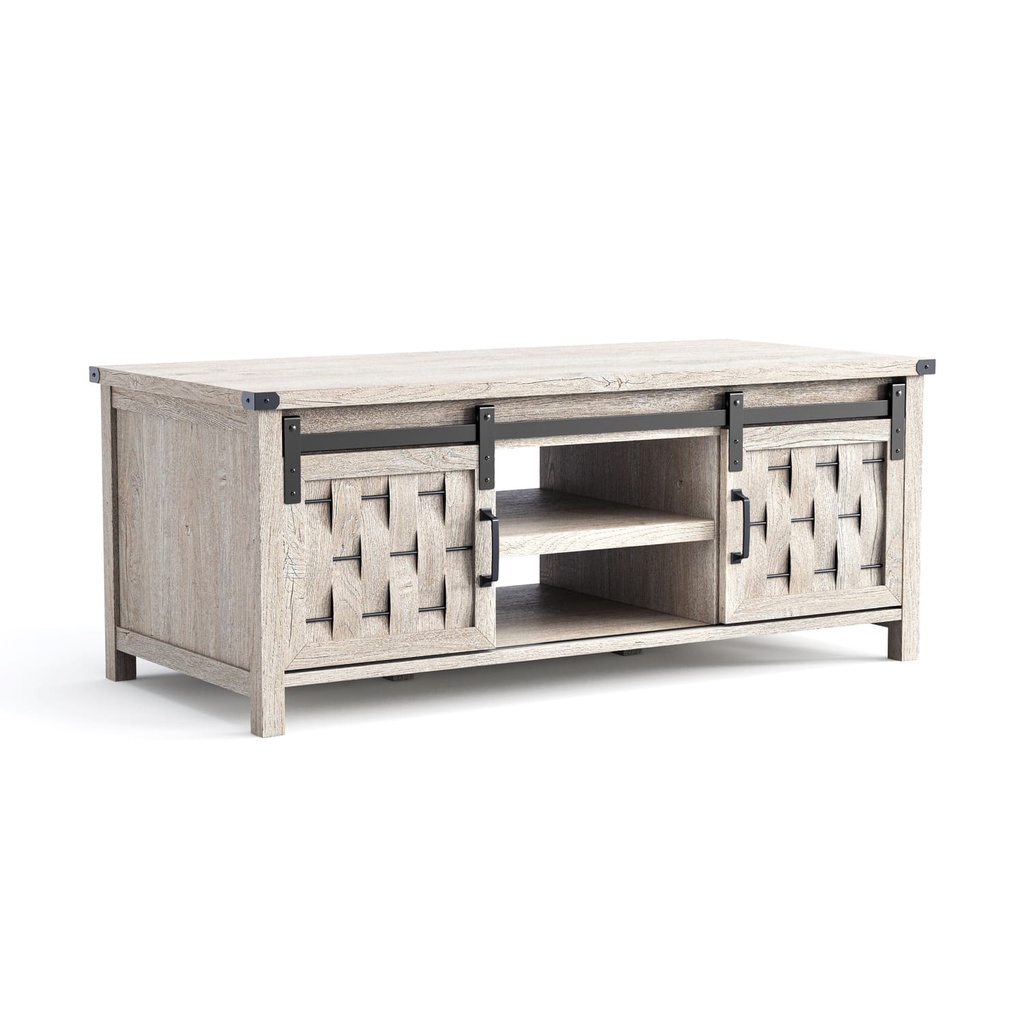 Mesa centro 2 puertas Vinh gris