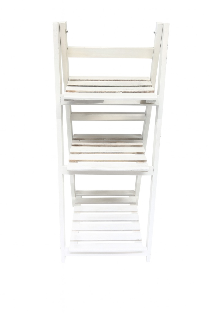 Estante rústico 3 niveles blanco 34x77cm