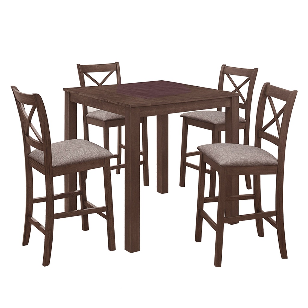 Juego Comedor bar 4 sillas Amberes café